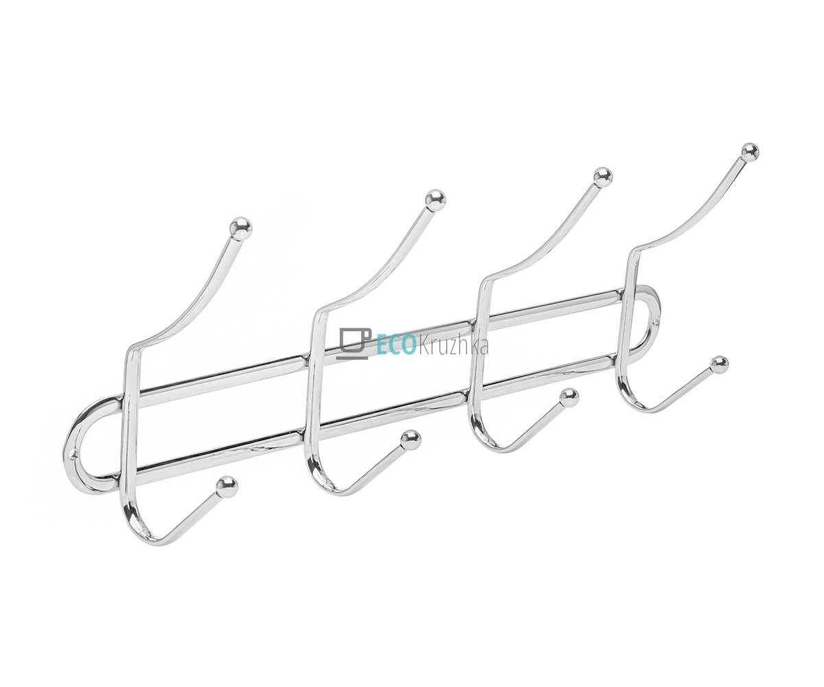 Нержавіюча вішалка для одягу з 4 гачками, APL1164