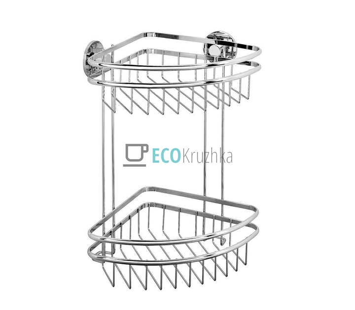 Кутова полиця Wenko Cali Express-Loc®, 26 x 32 x 19,5 см, 2 рівні, нержавіюча сталь, сріблястий 22761500