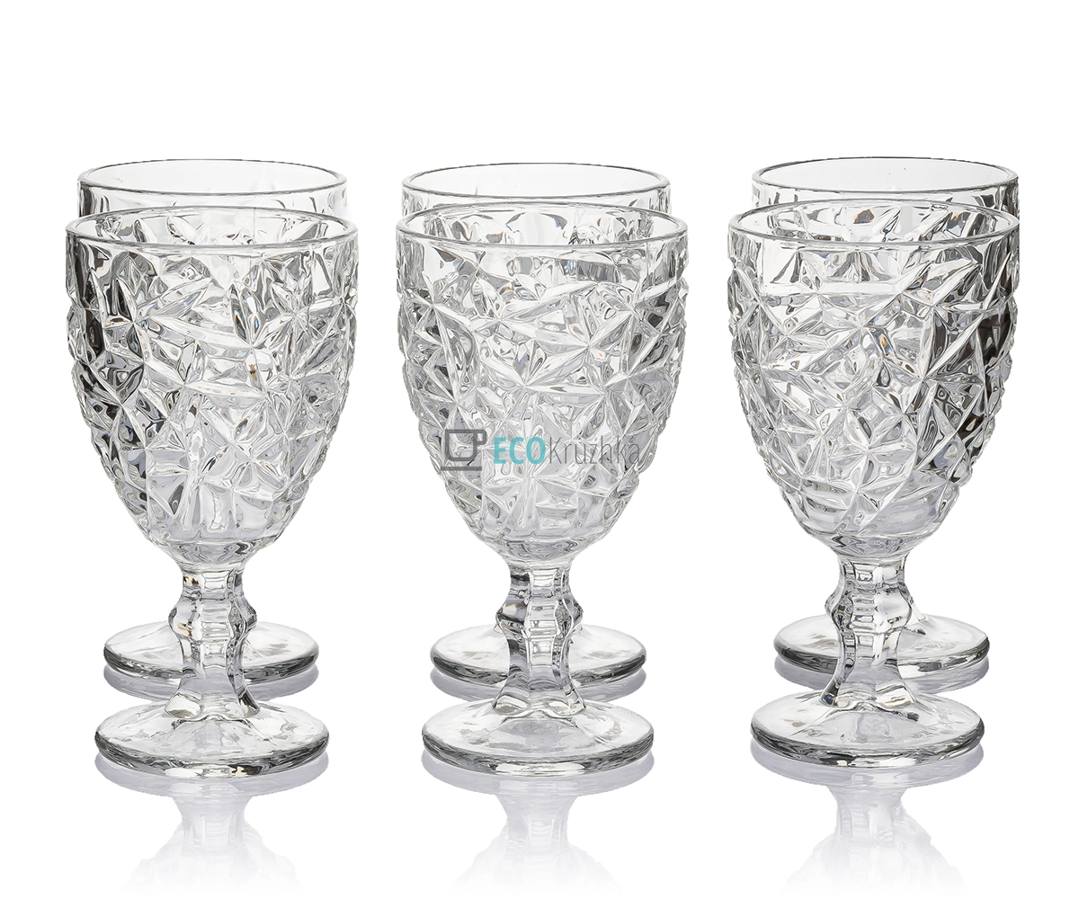 Келихи для вина зі скла 6 шт Glassware 350мл Прозорий EK09BMGBBH