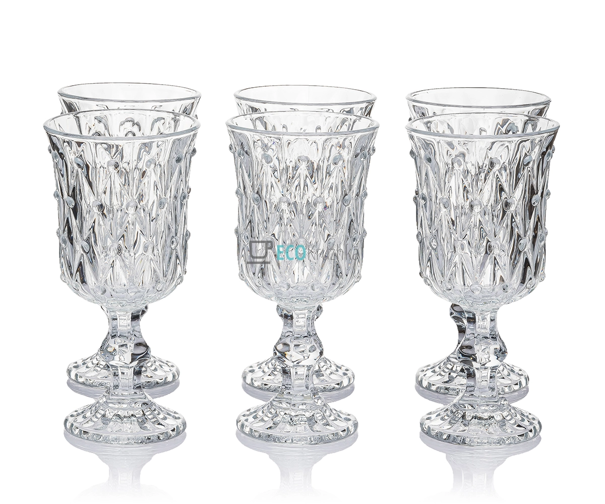 Келихи для вина зі скла 6 шт Glassware 200мл Прозорий EK08 BMGB